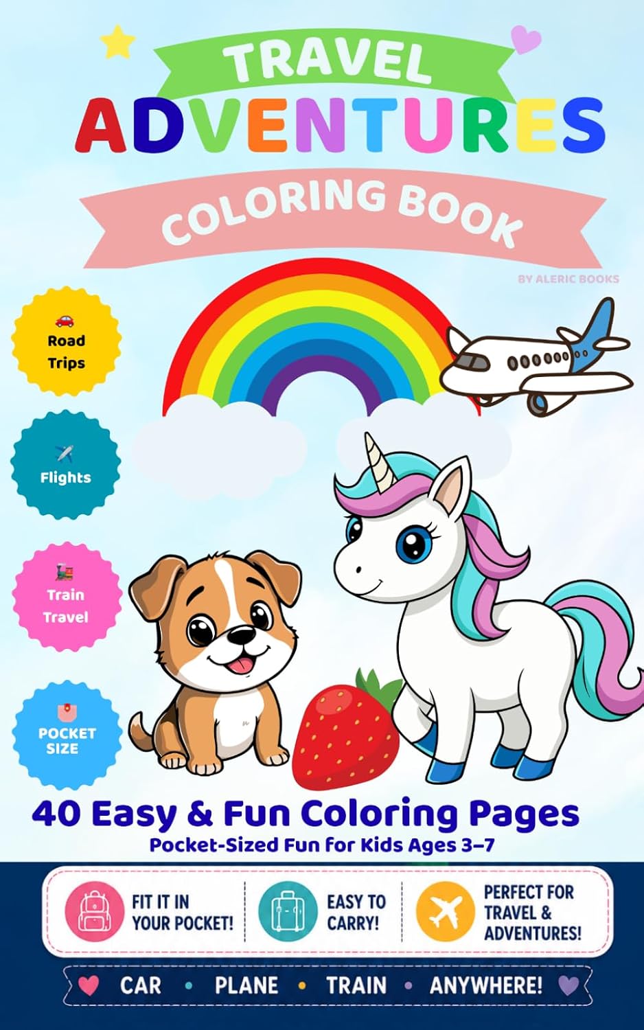 Travel Adventures Coloring Book cover